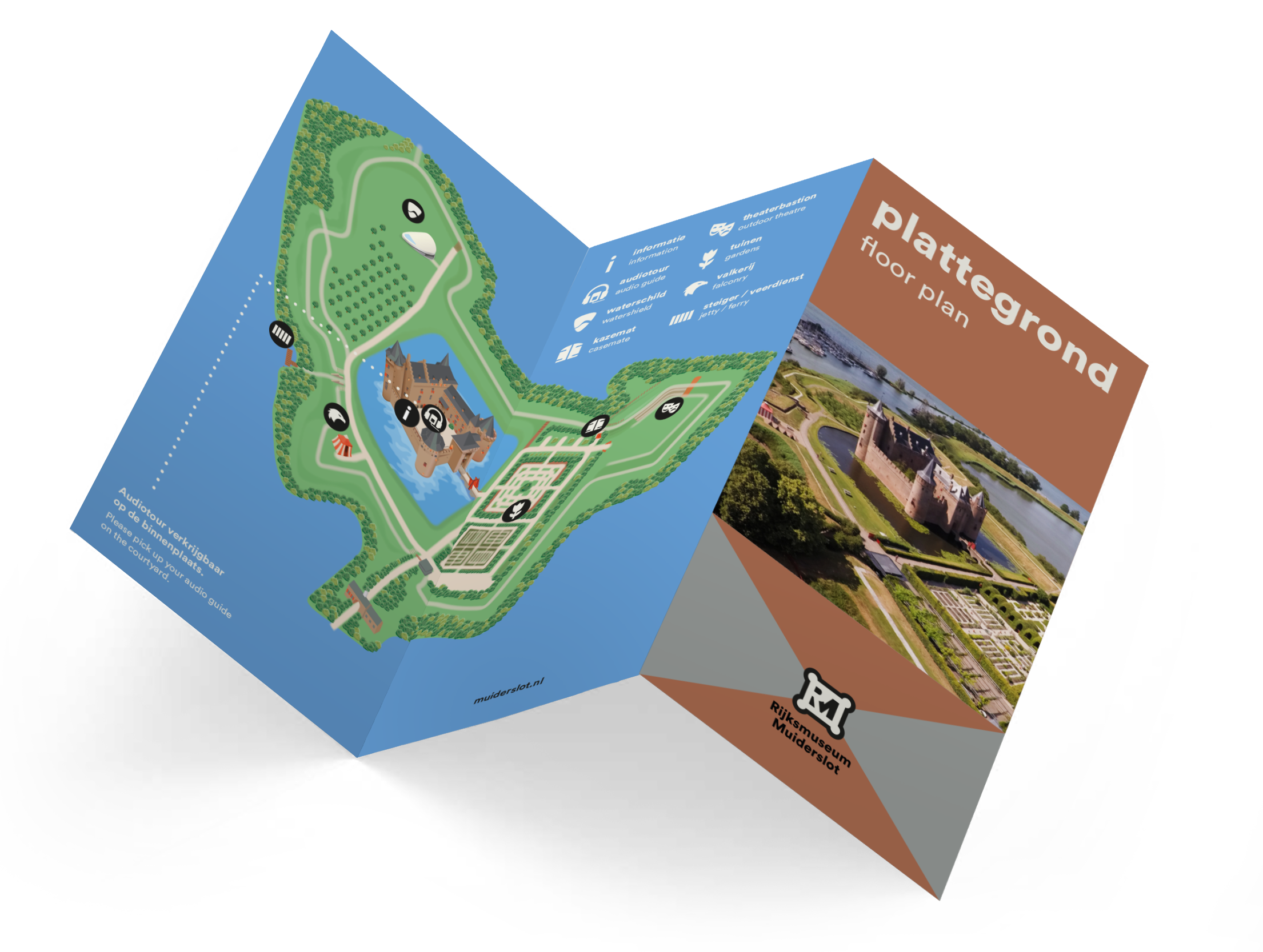 leaflet plattegrond Rijksmuseum Muiderslot